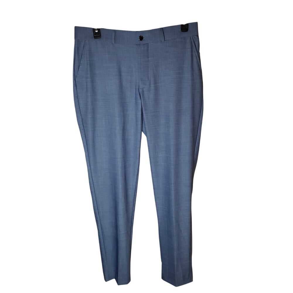 State & Liberty Dress Pants Blue Stretch Tag (34) actual (36x32) Performance